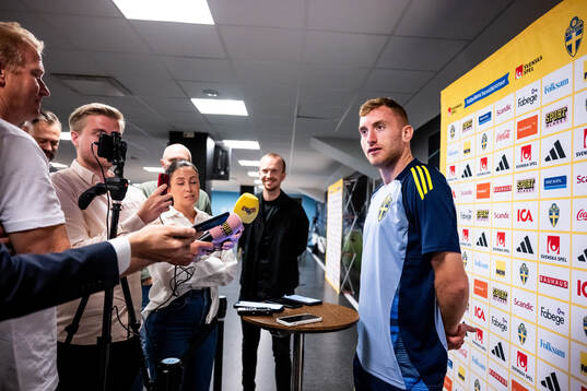 Dejan Kulusevski of the Swedish national football team at a
