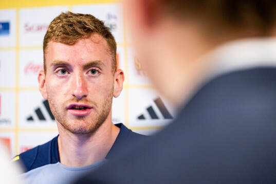 Dejan Kulusevski of the Swedish national football team at a