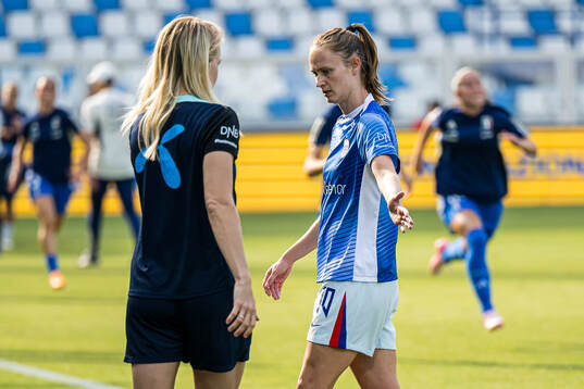 Ada Stolsmo Hegerberg and Caroline Graham Hansen of Norway