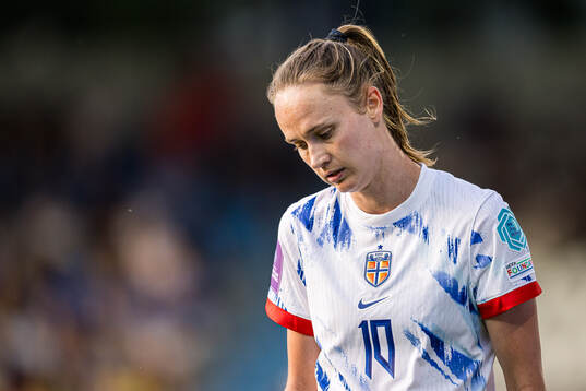 Caroline Graham Hansen of Norway looks dejected