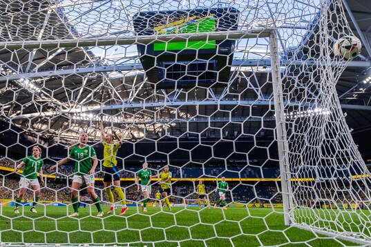Sofia Jakobsson of Sweden celebrates