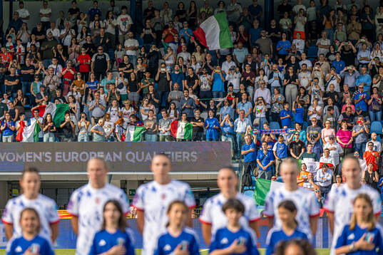 Spectators in the stands