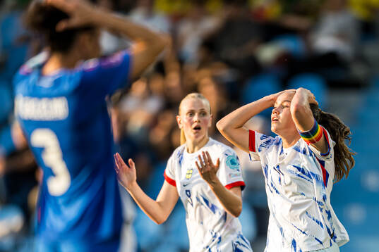 Guro Reiten of Norway looks dejected