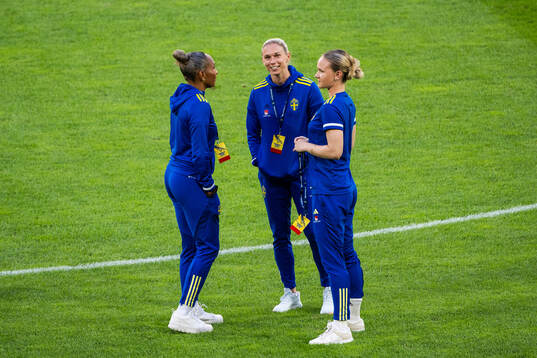 Madelen Janogy, Jonna Andersson and Matilda Vinberg of