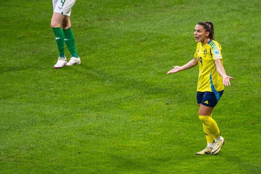 Johanna Rytting Kaneryd of Sweden reacts