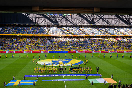 Players of Sweden and of Republic of Ireland