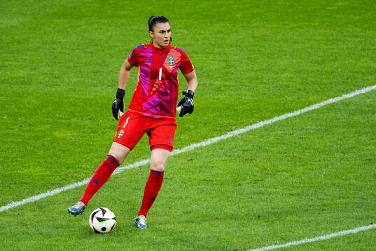 Goalkeeper Zecira Musovic of Sweden
