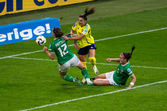 Anna Patten and Caitlin Hayes of Republic of Ireland