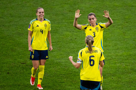Hanna Lundkvist, Magdalena Eriksson and Linda Sembrant of
