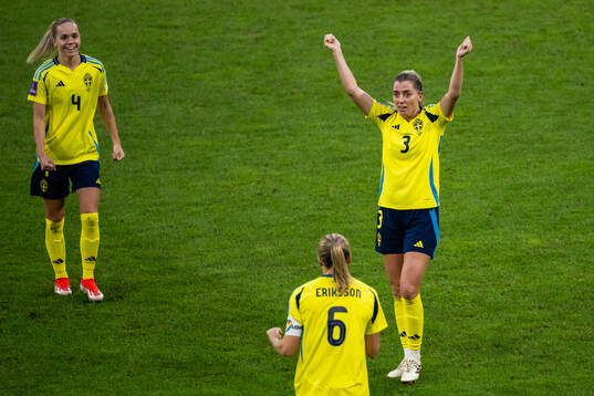 Hanna Lundkvist, Magdalena Eriksson and Linda Sembrant of