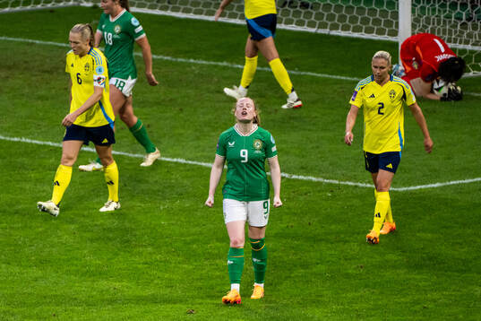 Amber Barrett of Republic of Ireland looks dejected