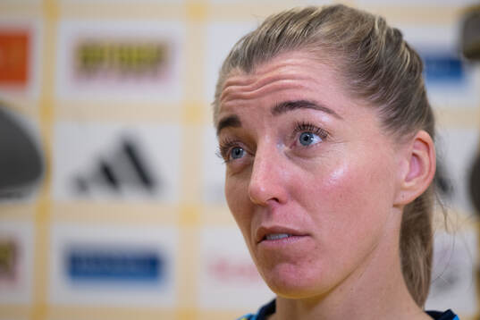 Linda Sembrant of Sweden in mixed zone