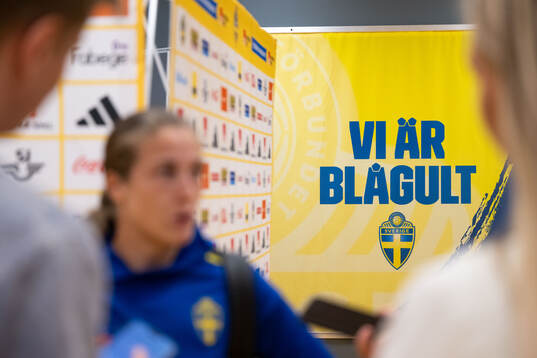 Filippa Angeldal of Sweden in mixed zone