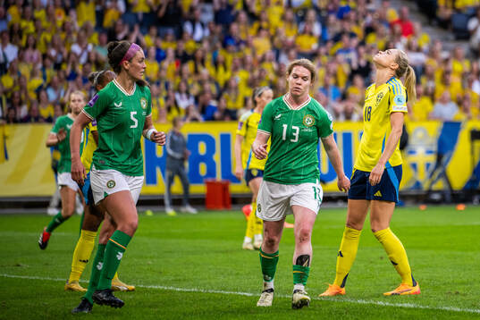 Fridolina Rolfö of Sweden looks dejected