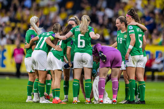 Players of Republic of Ireland gather