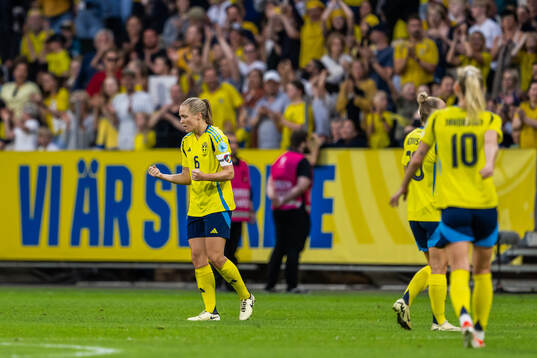 Magdalena Eriksson of Sweden celebrates