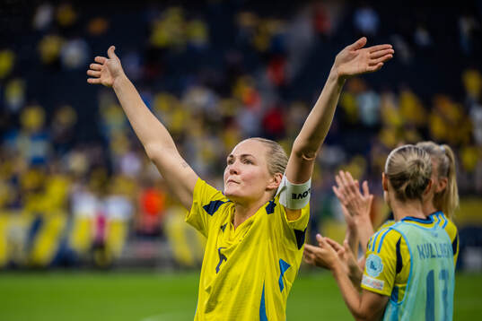 Magdalena Eriksson of Sweden celebrates