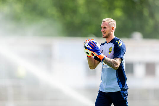 Goalkeeper Robin Olsen of the Swedish men's national