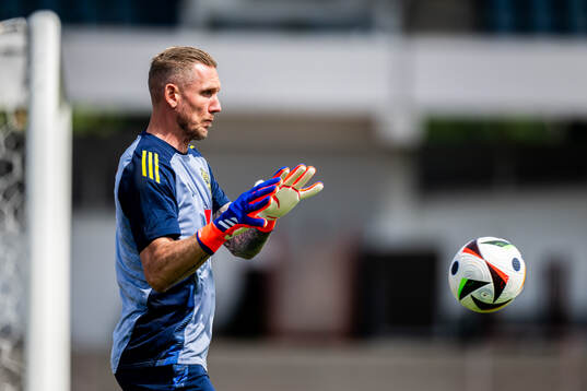 Goalkeeper Robin Olsen of the Swedish men's national