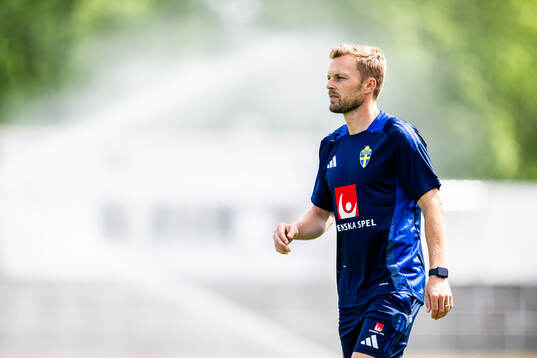 Assistant coach Sebastian Larsson of the Swedish men's