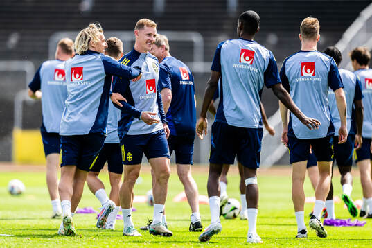 Emil Forsberg and Emil Krafth of the Swedish men's national