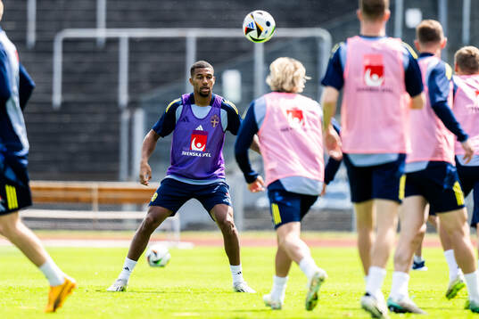 Isak Hien of the Swedish men's national football team