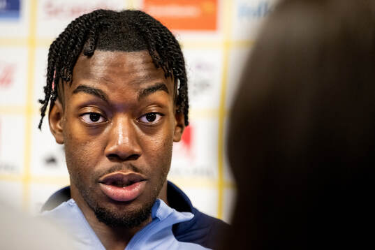 Anthony Elanga of the Swedish national football team at a