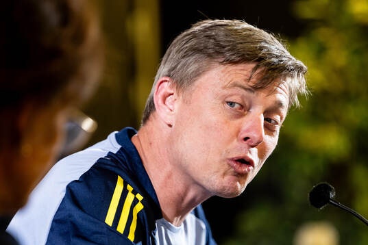 Head coach Jon Dahl Tomasson of the Swedish national