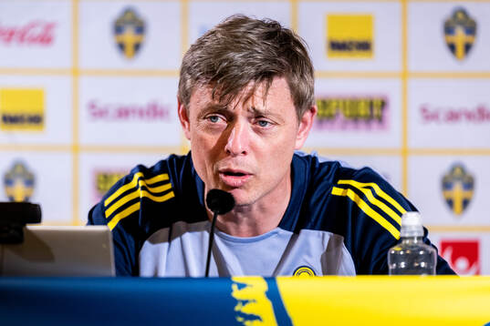 Head coach Jon Dahl Tomasson of the Swedish national