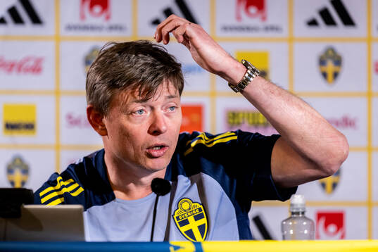 Head coach Jon Dahl Tomasson of the Swedish national