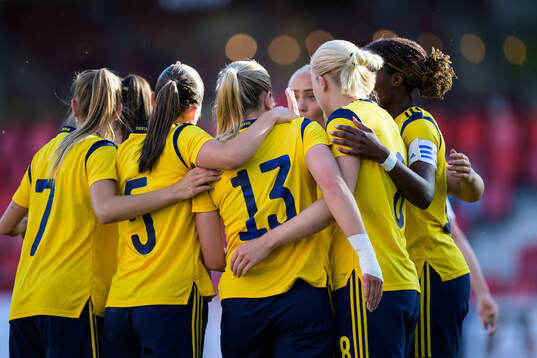 Alice Bergström of Sweden celebrates