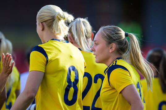 Alice Bergström of Sweden celebrates