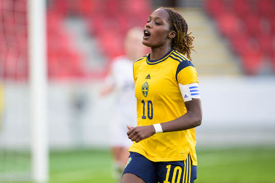 Evelyn Ijeh of Sweden looks dejected