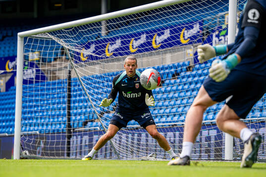 Goalkeeper Ørjan Håskjold Nyland of the Norwegian
