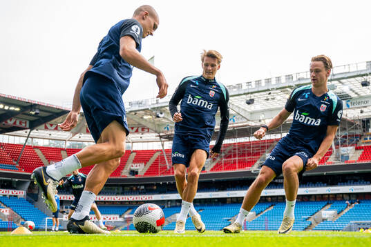Leo Skiri Østigård, Martin Ødegaard and Erik Botheim of