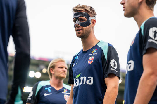 Kristoffer Ajer of the Norwegian national football team