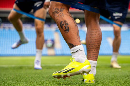 The tattoos of Aron Dønnum of the Norwegian national