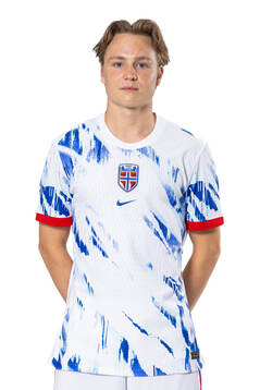 Andreas Schjelderup of the Norwegian national football team