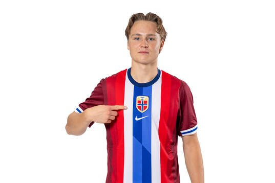 Andreas Schjelderup of the Norwegian national football team