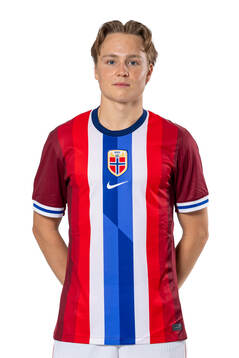 Andreas Schjelderup of the Norwegian national football team