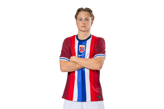 Andreas Schjelderup of the Norwegian national football team