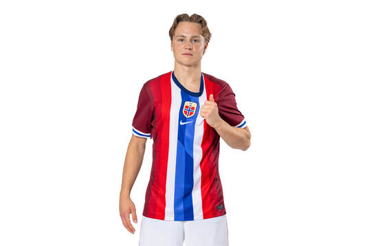Andreas Schjelderup of the Norwegian national football team