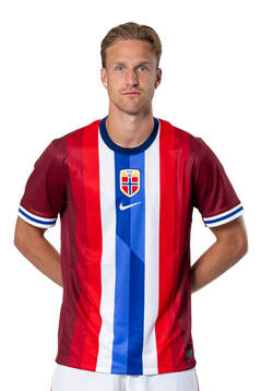 Erik Botheim of the Norwegian national football team poses