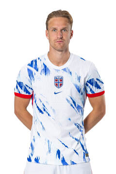 Erik Botheim of the Norwegian national football team poses