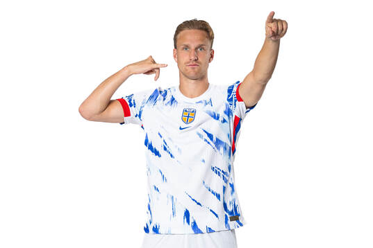 Erik Botheim of the Norwegian national football team poses