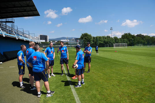 Staff members of the Swedish under-21 national football team