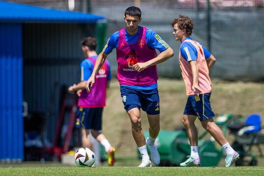 Emin Hasic of the Swedish under-21 national football team