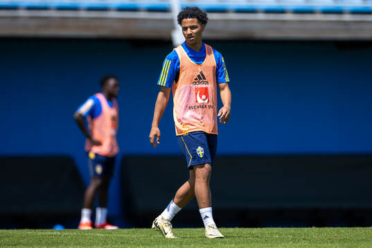 Momodou Sonko of the Swedish under-21 national football team