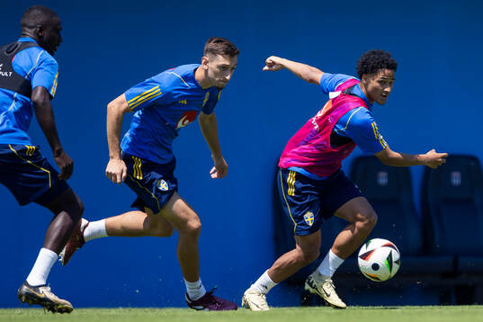 Momodou Sonko of the Swedish under-21 national football team