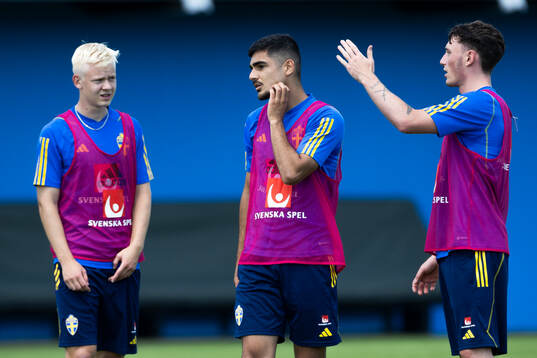 Otto Rosengren, Aimar Sher and Noah Persson of the Swedish